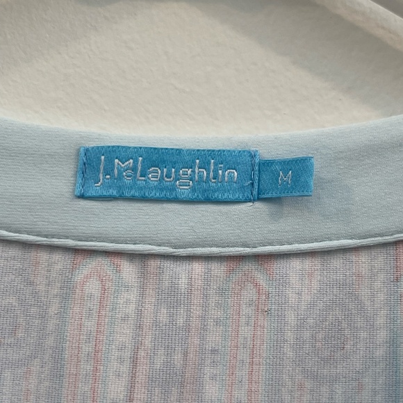 00008 J. McLaughlin Catalina Cloth Tunic Medium Paisley 3/4 Sleeve - Picture 7 of 13